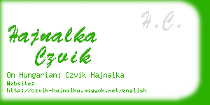 hajnalka czvik business card